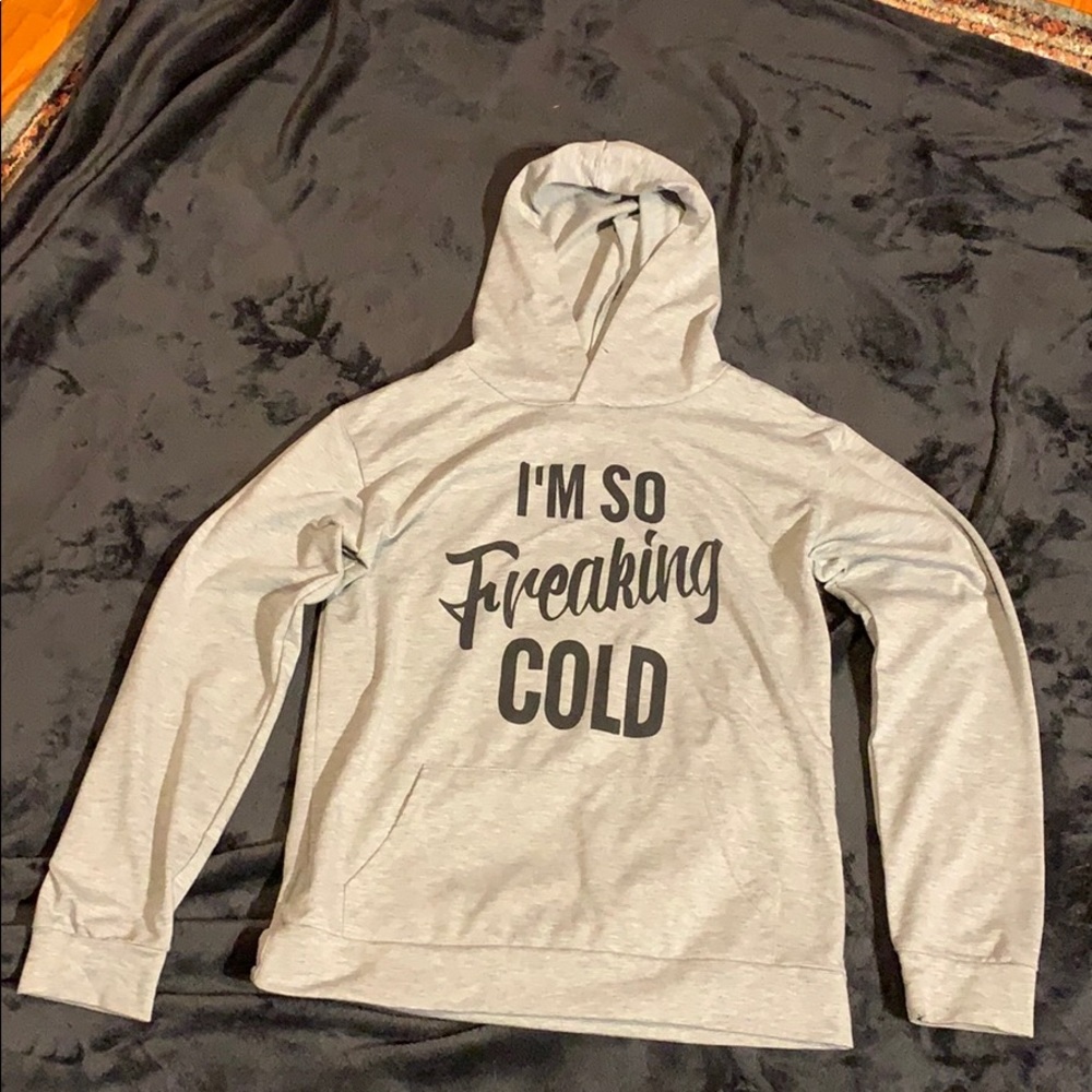 Grey hoodie with pockets
